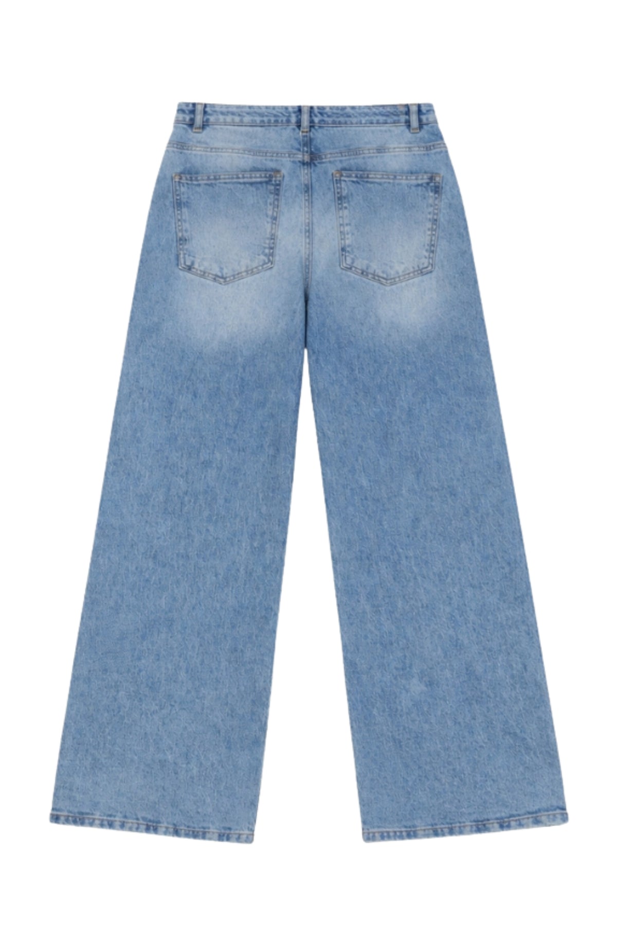 Donkere denim jeans van Elvira Casuals met een lichte Washed afwerking, zichtbaar op de afbeelding, geschikt voor casual draagstijl.