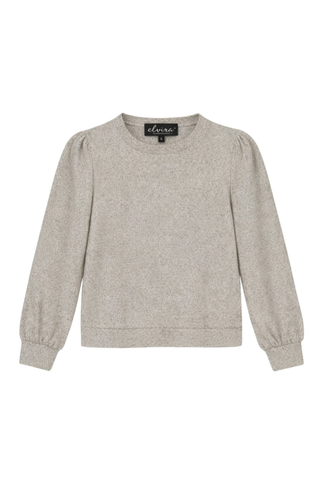 Elvira Casuals Sweater Angela Creme Melange Stretchshop.nl