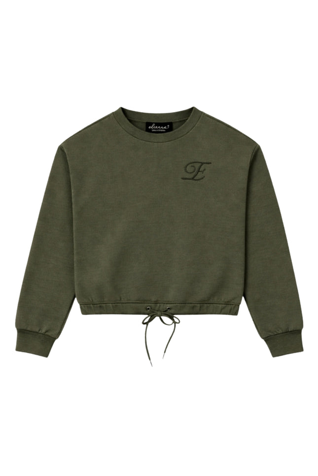 Elvira Casuals Sweater Nathalie Khaki Stretchshop.nl