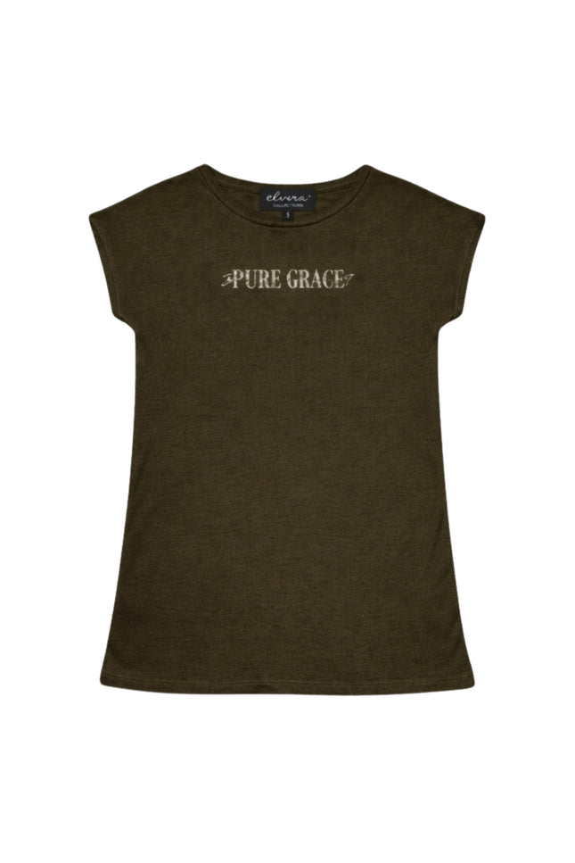 Elvira Casuals T-shirt Grace Khaki Stretchshop.nl