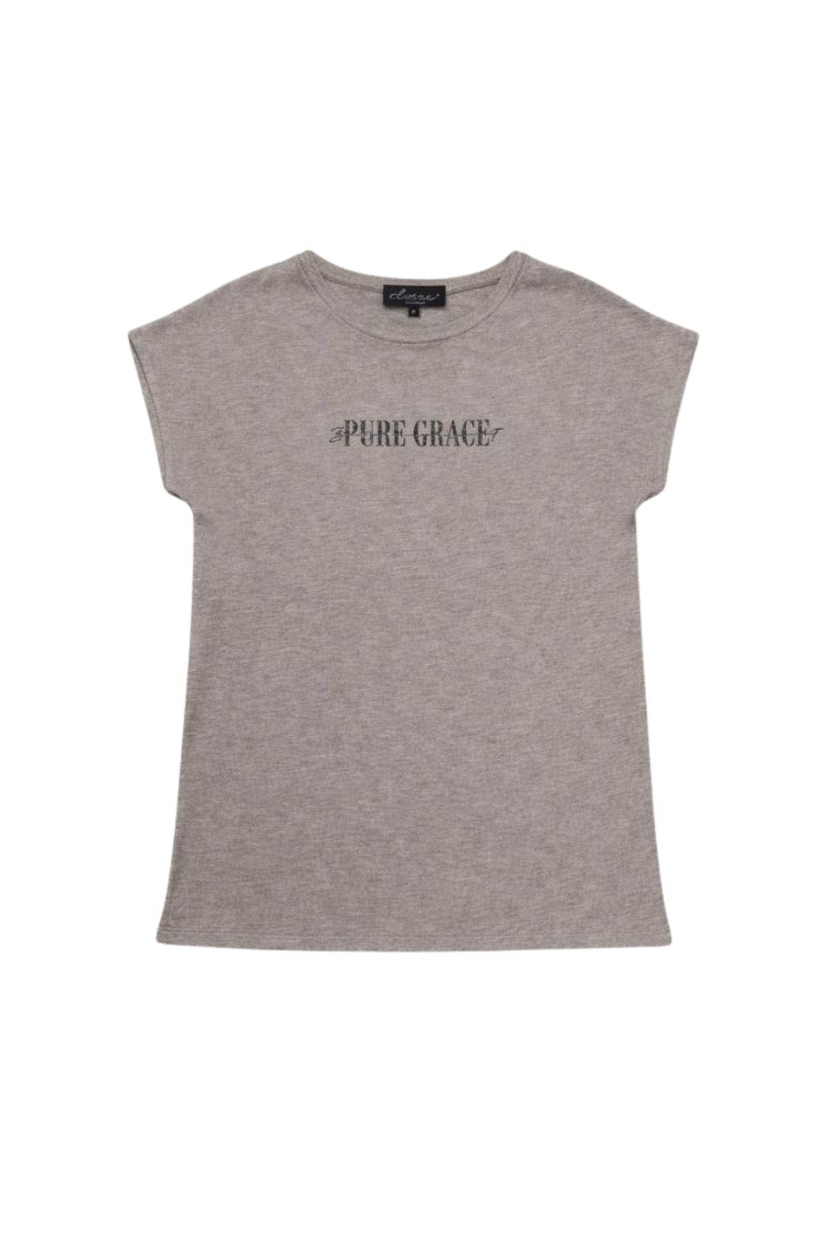 Elvira Casuals T-shirt Grace Sand, lichtbruine katoenen top met ronde hals en korte mouwen, casual stijl voor dagelijks gebruik