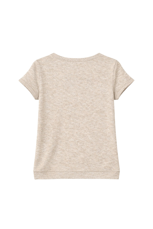 Elvira Casuals Top Angela Creme Melange Stretchshop.nl