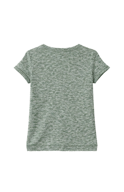 Elvira Casuals Top Angela Khaki Melange Stretchshop.nl