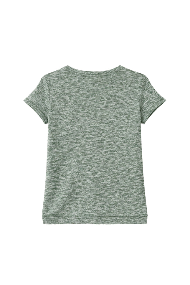 Elvira Casuals Top Angela Khaki Melange Stretchshop.nl