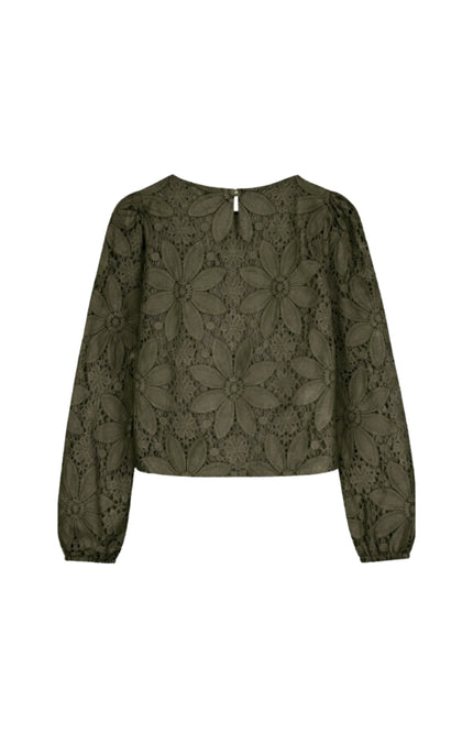 Elvira Casuals Top Charlie Khaki Stretchshop.nl