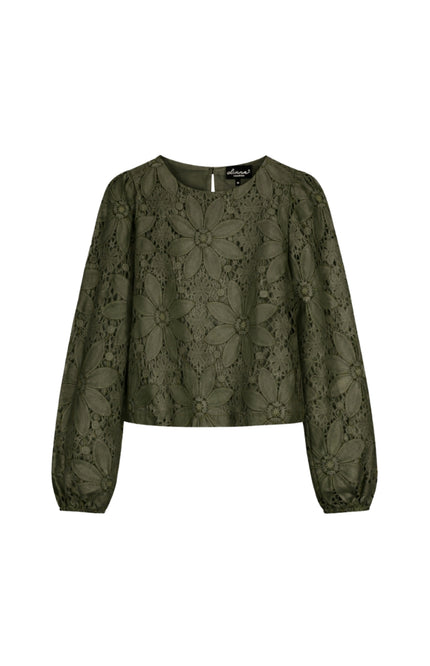 Elvira Casuals Top Charlie Khaki Stretchshop.nl