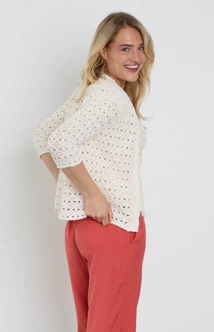 Elvira Casuals Vest Julie Ecru Stretchshop.nl