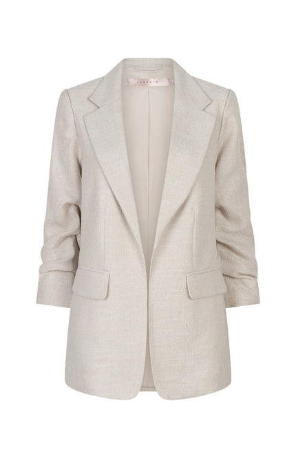 EsQualo Blazer Linen Light Sand SP26.10045 Stretchshop.nl
