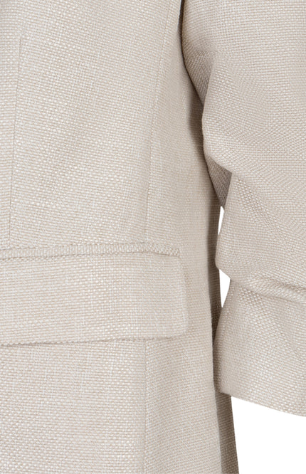 EsQualo Blazer Linen Light Sand SP26.10045 Stretchshop.nl