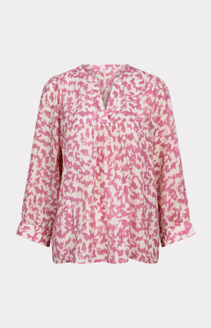 EsQualo Blouse Floral Retreat SP25.15009 Stretchshop.nl