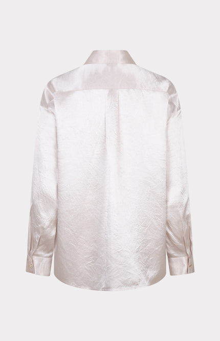 EsQualo Blouse Oversized Acetate Pearl F25.15512 Stretchshop.nl