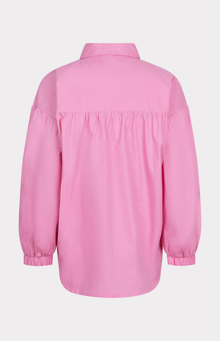 EsQualo Blouse Oversized Poplin Rose SP25.14009 Stretchshop.nl