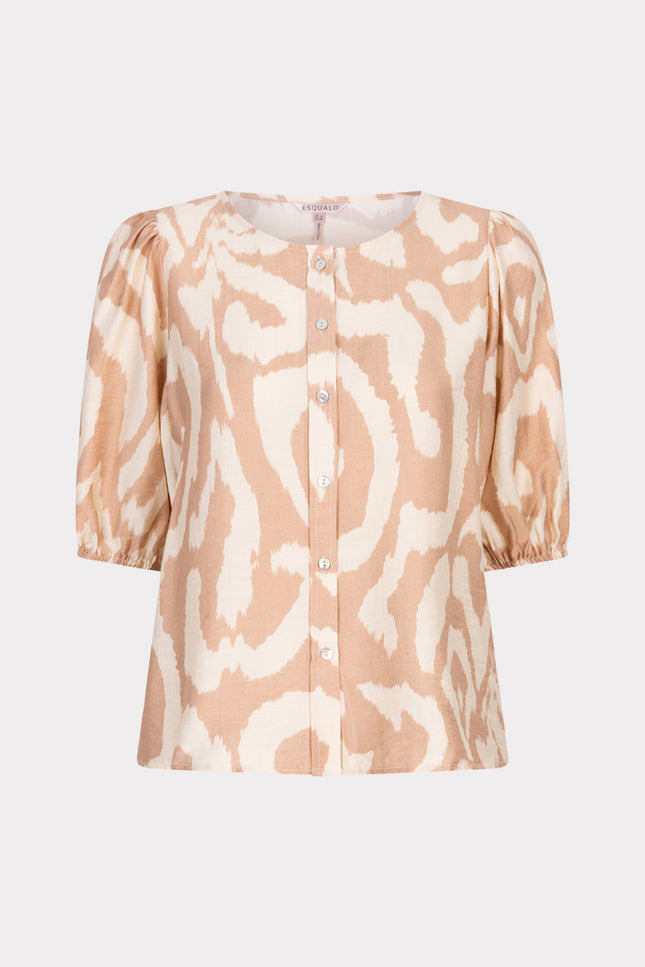 EsQualo Blouse Solar Swing Print HS25.14201 Stretchshop.nl