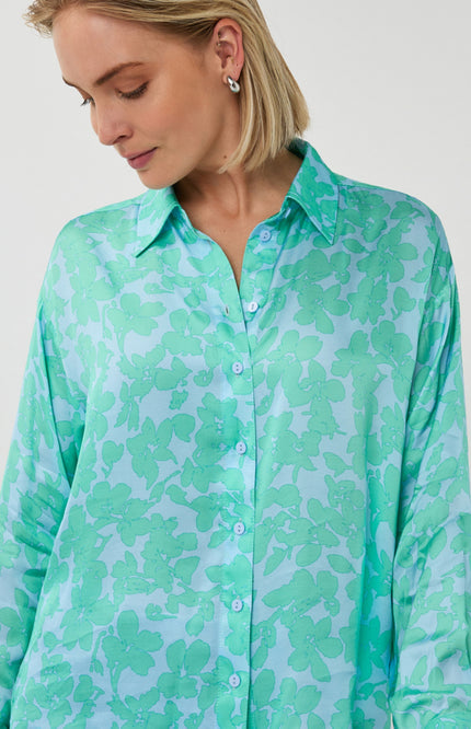 EsQualo Blouse Daylight Print SP26.14021 Stretchshop.nl
