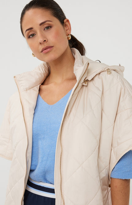 EsQualo Bodywarmer Light Sand SP26.37009 Stretchshop.nl