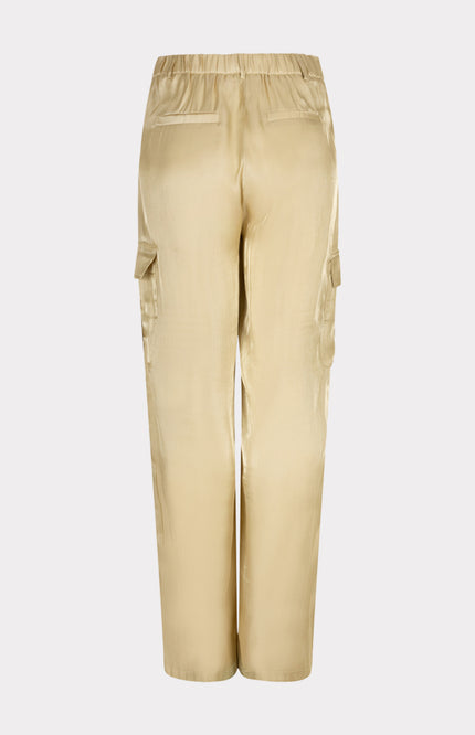 EsQualo Broek Cargo Silky Touch Lemon Pie HS25.28202 Stretchshop.nl