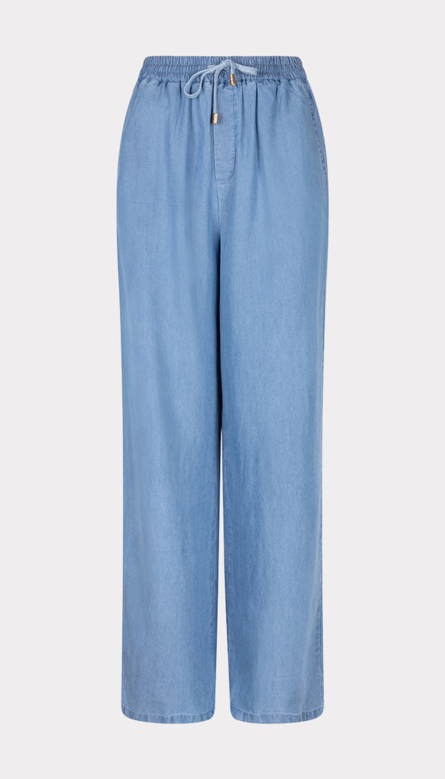 EsQualo Broek Chambray Blue HS25.28209 Stretchshop.nl