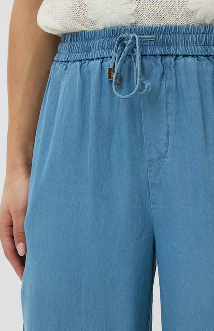 EsQualo Broek Chambray Blue HS25.28209 Stretchshop.nl