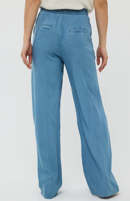 EsQualo Broek Chambray Blue HS25.28209 Stretchshop.nl