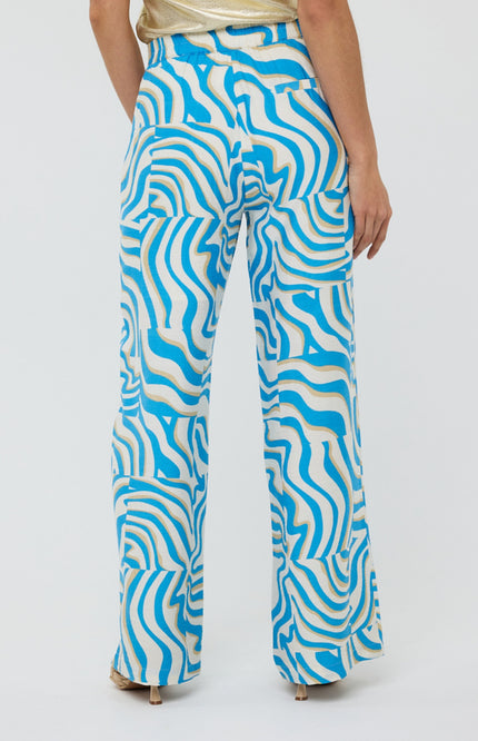 EsQualo Broek Electric Zebra Print HS25.10215 Stretchshop.nl