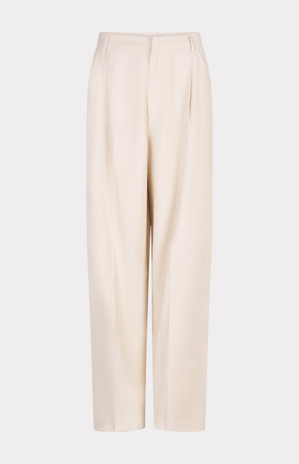 EsQualo Broek Pleat Light Sand HS25.10221 Stretchshop.nl