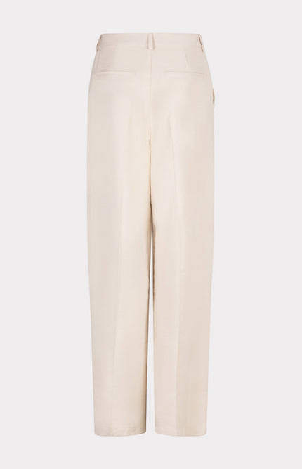 EsQualo Broek Pleat Light Sand HS25.10221 Stretchshop.nl