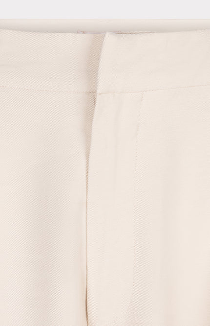 EsQualo Broek Pleat Light Sand HS25.10221 Stretchshop.nl