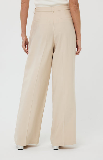 EsQualo Broek Pleat Light Sand HS25.10221 Stretchshop.nl