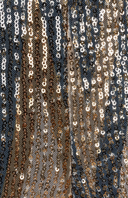 EsQualo Broek sequins zigzag print W24.08706 Stretchshop.nl