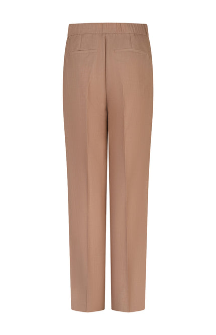 EsQualo Broek Straight Melange Cappuccino SP26.10043 Stretchshop.nl