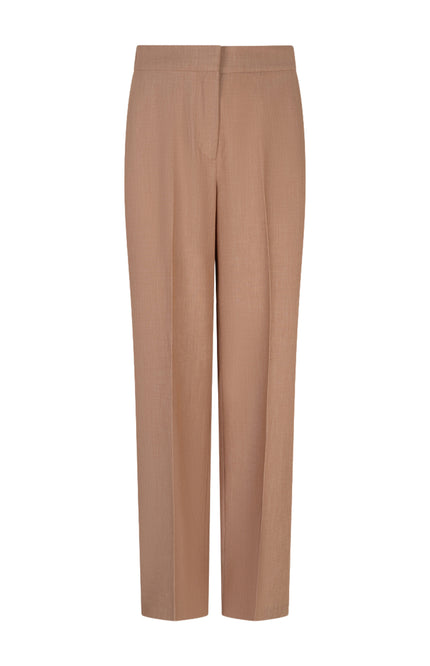 EsQualo Broek Straight Melange Cappuccino SP26.10043 Stretchshop.nl