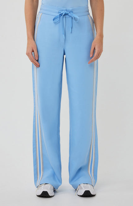 EsQualo Broek Tape Sideseam Pacific Blue SP26.05009 Stretchshop.nl
