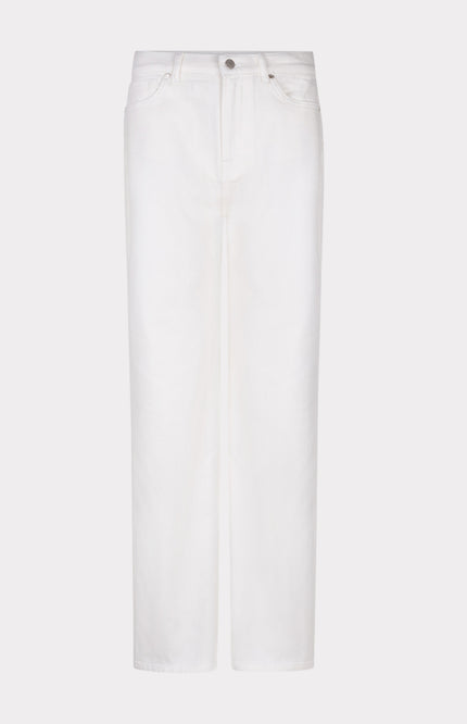 EsQualo Broek Wide Leg Five Pockets Offwhite F25.12510 Stretchshop.nl