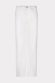 Offwhite EsQualo wide leg broek met vijf zakken, loszittend en stijlvol voor een casual look.