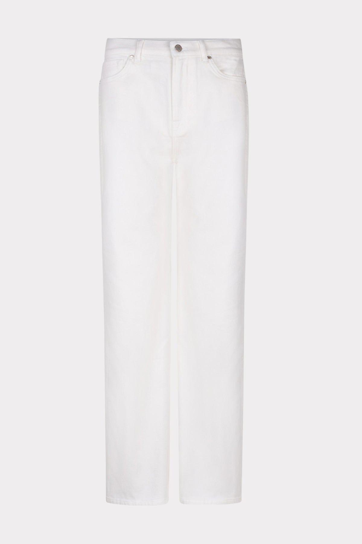 Offwhite EsQualo wide leg broek met vijf zakken, loszittend en stijlvol voor een casual look.