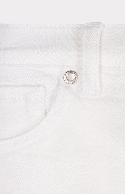 EsQualo Broek Wide Leg Five Pockets Offwhite F25.12510 Stretchshop.nl