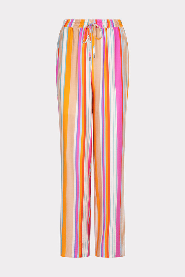 EsQualo Broek Wide Striped Print HS25.15201 Stretchshop.nl