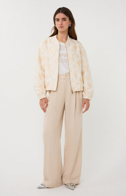 EsQualo Jacket Bomber Feather Natural SP26.19002 Stretchshop.nl