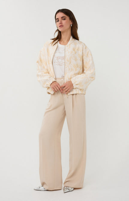 EsQualo Jacket Bomber Feather Natural SP26.19002 Stretchshop.nl