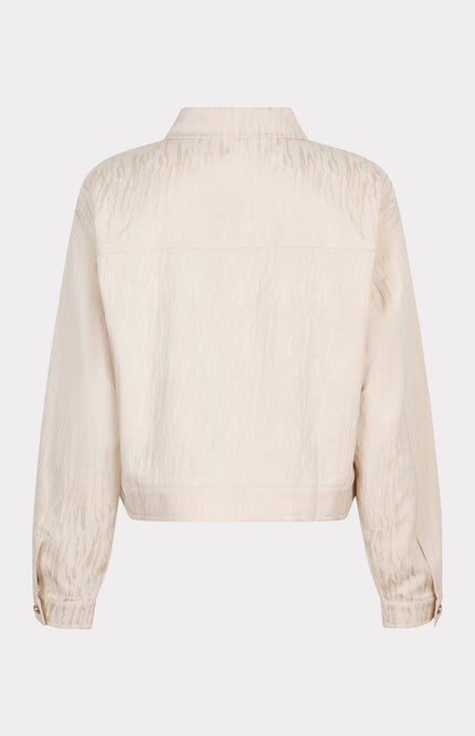EsQualo Jacket Jacquard Sand SP25.14029 Stretchshop.nl