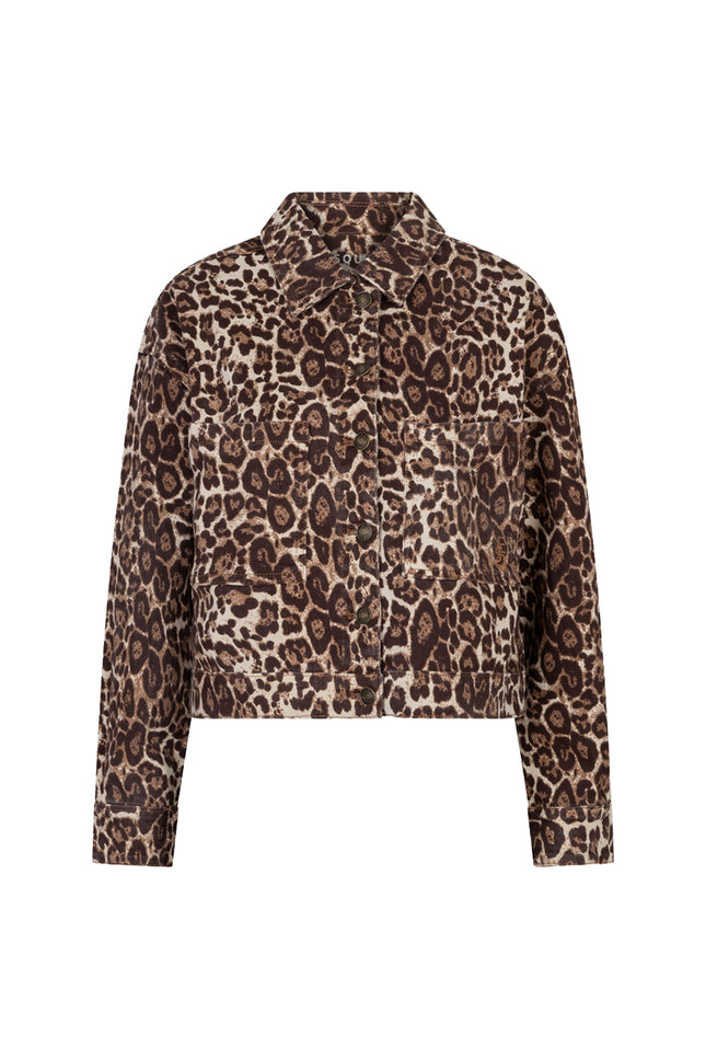 EsQualo Jacket Jeans Scarlet Leopard Print SP26.12000 Stretchshop.nl