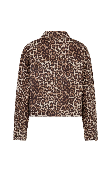 EsQualo Jacket Jeans Scarlet Leopard Print SP26.12000 Stretchshop.nl