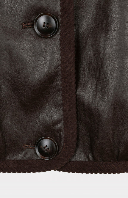Jacket Short PU Crinkle Cacao F26.11512