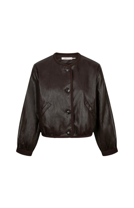 Jacket Short PU Crinkle Cacao F26.11512