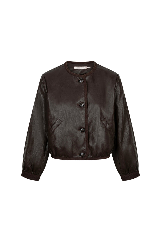 Jacket Short PU Crinkle Cacao F26.11512