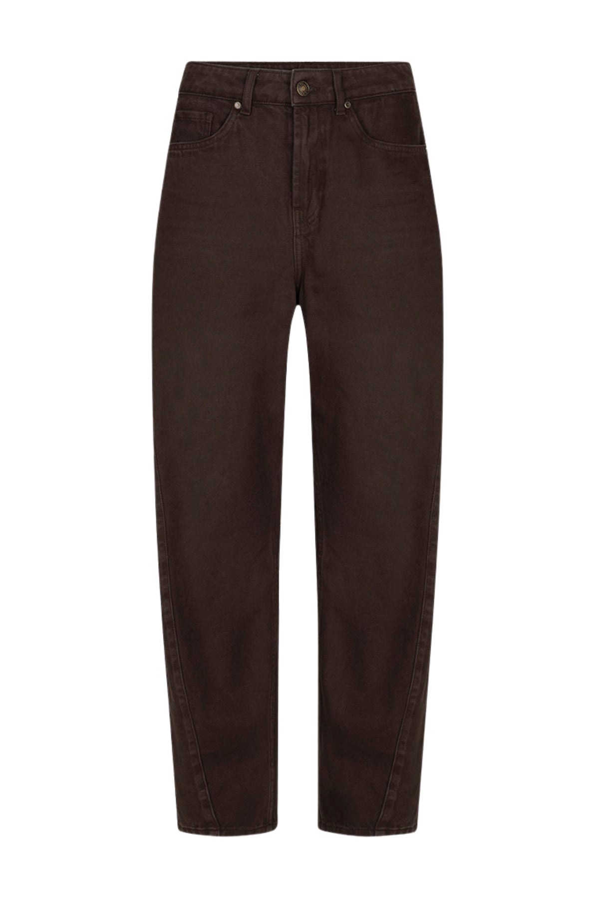EsQualo Barrel Cacao jeans F26.12513, herenmodel met rechte pasvorm en donkerbruine denim, zichtbaar op de afbeelding.