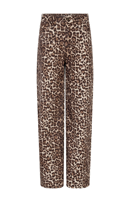 EsQualo Jeans Scarlet Leopard Print SP26.12001 Stretchshop.nl