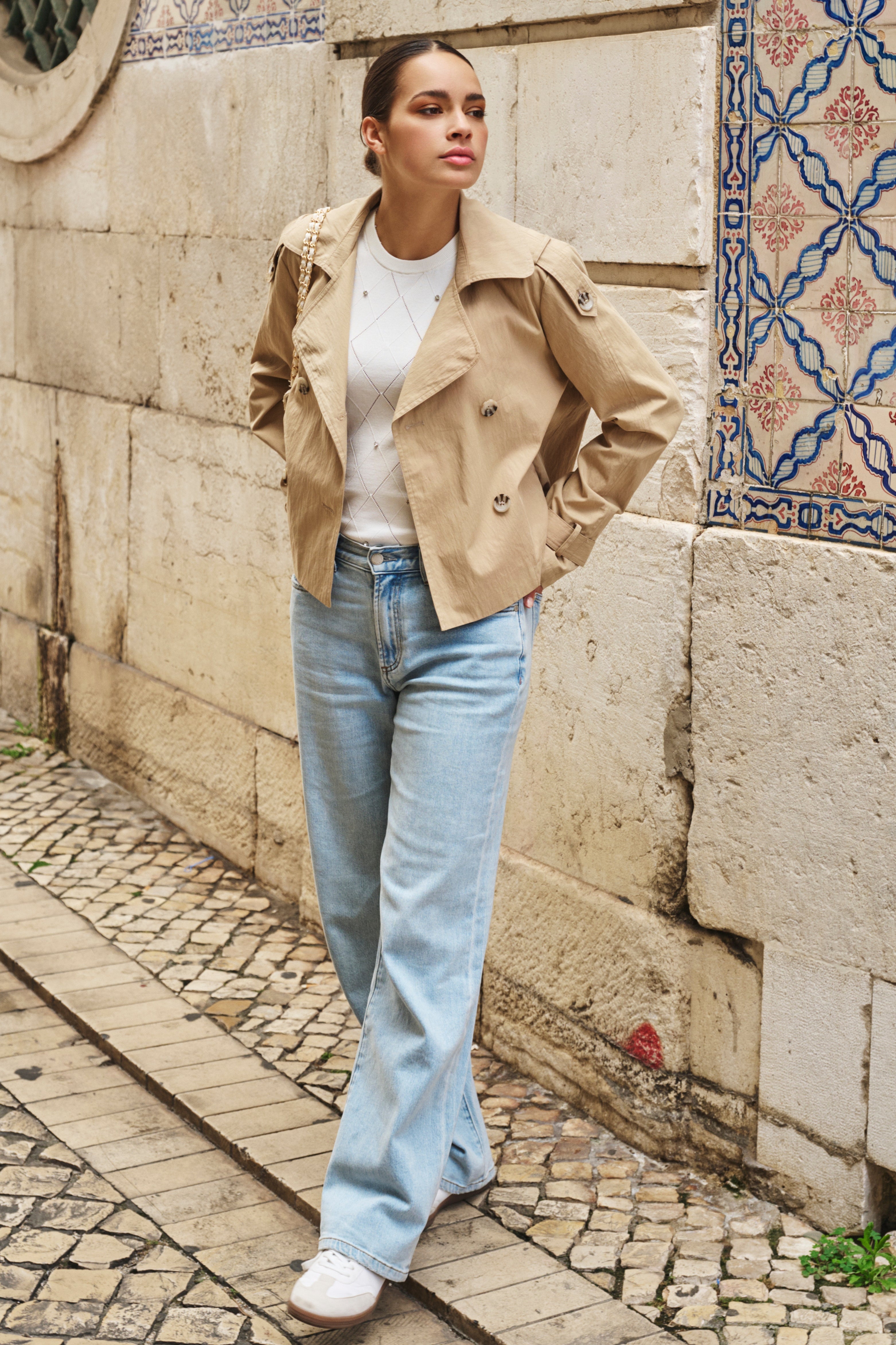 Jeans Wide Leg Denim Blue EsQualo