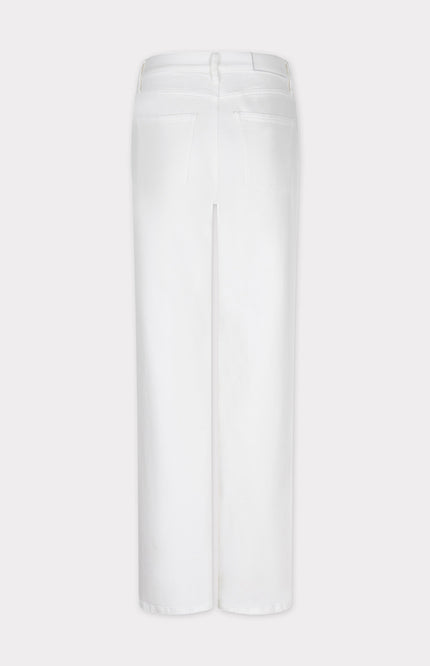 EsQualo Jeans Wide Leg Offwhite SP25.12014 Stretchshop.nl