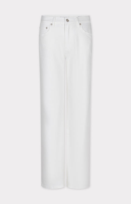 EsQualo Jeans Wide Leg Offwhite SP25.12014 Stretchshop.nl
